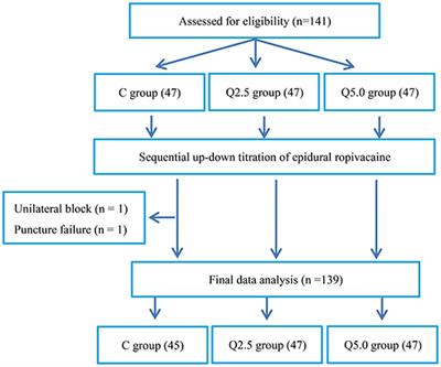 The Median Effective Concentration (EC50) of Epidural Ropivacaine With Different Doses of Oxycodone During Limb Surgery in Elderly Patients